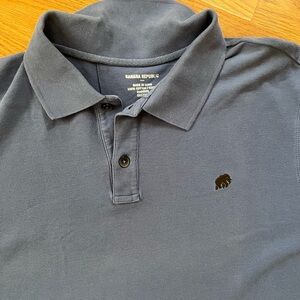 Banana Republic Gray Polo Shirt with Embroidered Detail